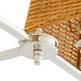 Aplica de perete LUX cu abajur din ratan Lexington nickel