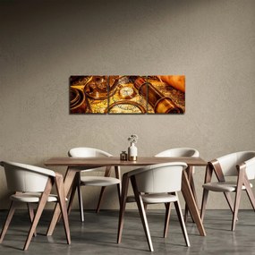 Tablou - uneltele itorice ale marinarior (cu ceas) (90x30 cm)