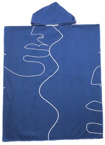 Poncho WAVE LINE bleu marine 80 x 145 cm Dimensiune: 80 x 145 cm