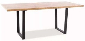 Masă de bucătărie Danny, stejar artisan / negru