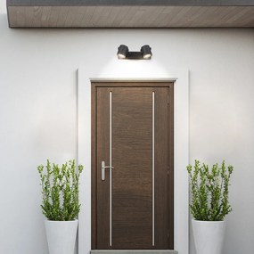 Aplica de exterior moderna cu 2 spoturi IP44 Elva