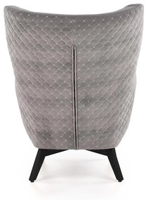 Fotoliu tapitat Marvel Velvet gri – H103 cm
