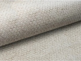 Pat matrimonial crem tapițat cu spațiu de depozitare cu somieră 180x200 cm Mano – Makamii