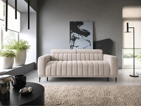 Canapea extensibila GANDI 160, stofa catifelata bej - Element 17, cu t
