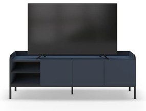 Comodă TV albastră 160x55x42 cm Adara – Marckeric