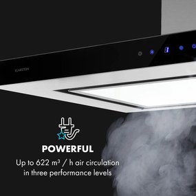 Ilona Brilliant Edition, hotă de perete, 90 cm, 622 m³/h, touch, negru