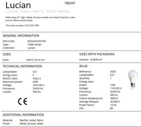 Veioza / Lampa de masa design lux elegant Lucian alba