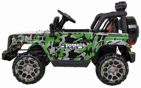 Masinuta Electrica cu acumulator pentru copii NOVOKIDS™ Full Time Jeep 4X4 PRO, Max 30 kg, 3-8 ani , Cu melodii si lumini ,12V, 2 Viteze, 4 motoare,