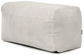 Fotoliu bean bag crem cu tapițerie din catifea reiată Plus 100 Lounge – SLOWDOWN