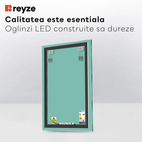 Oglinda LED verticala cu lumina LED neutra Gama Ambient Model 2 fara b