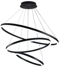 Lustră LED dimabilă pe cablu Brilagi CIRCLE LED/125W/230V 3000-6500K negru + telecomandă