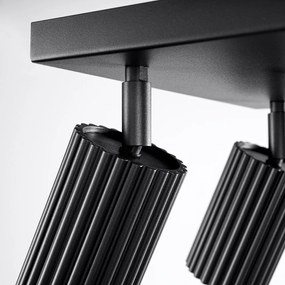 Spot negru din metal ø 6,5 cm Gleam – Sollux