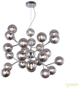 Lustra deosebita cu 24 de surse de lumina Dallas, crom/ fumuriu MYMOD545PL-24CH