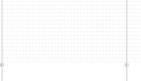 vidaXL Gard cu Stâlp Argintiu 1,2 x 10 m Oțel