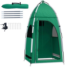 Outsunny Cort Dus Vestiar Intimitate Adăpost Portabil Exterior Camping Plajă Geantă Transport Verde | Aosom Romania