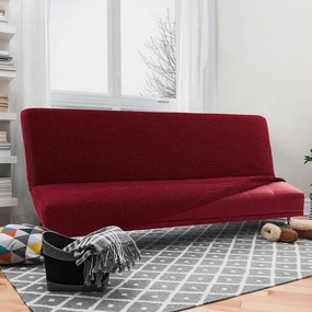 Nueva Textura Huse care se întind foarte bine NIAGARA bordo 2fotoliu cu manere de lemn (l. 130 - 160 cm)