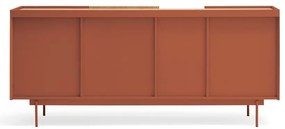 Comodă cărămiziu-natural joasă cu aspect de lemn de stejar 180x78 cm Otto – Teulat