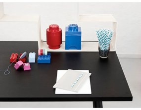 Cutie depozitare rotundă LEGO®, albastru, ⌀ 12,5 cm