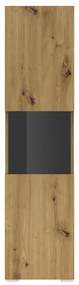 Vitrină Avernic Typ 05 (negru + Stejar artisan). 1042054