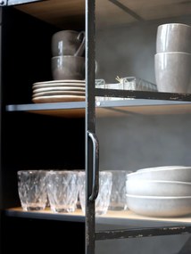 Dulap din metal, cu usi de sticla, aspect vintage