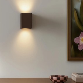 Aplică modernă din bronz întunecat pătrat cu 2 lumini - Sandy