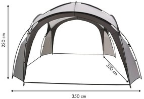 Cort pavilion pentru picnic în grădină 3,5 x 3,5 m gri