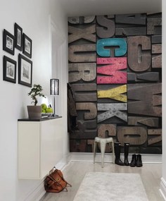 Fototapet, Woodcut, CMYK, Rebel Walls