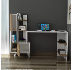 Masă PC Allisa (Alb + Nuc). 1088555