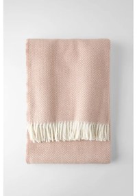 Pled din amestec de bumbac Euromant Skyline, 140 x 180 cm, roz