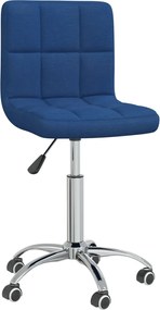 vidaXL Scaun de birou pivotant, albastru, material textil