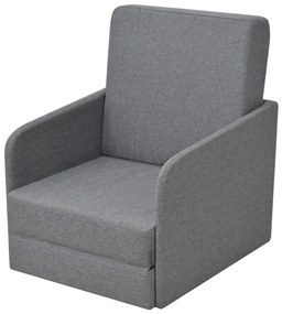 vidaXL Fotoliu pat extensibil, gri deschis, material textil