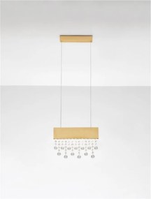 Lustra LED suspendata stil elegant CRISTA aurie