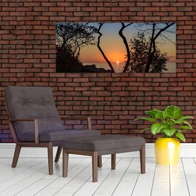 Tablou cu apus de soare (120x50 cm)