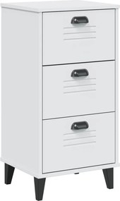 vidaXL Noptieră „VIKEN”, alb, lemn prelucrat