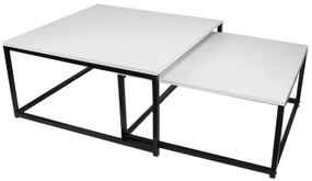 Set 2 buc măsuțe cafea Hustler Typ 1 (alb mat + negru). 1075386