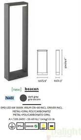 Stalp de exterior modern cu iluminat LED cu protectie IP54, H - 50 cm, ALP 74451