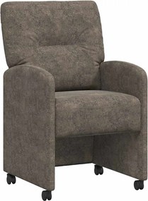 vidaXL Scaune de dining cu roți 2 pcs Gri închis 57 x 67 x 95 cm