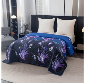 Cuvertura de pat VIOLET BUTTERFLY albastru inchis Dimensiune: 220 x 240 cm