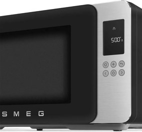 Cuptor cu microunde si gratar 4in1 SMEG Collezione MOC01BLMEU, 1900 W, 29 l, 18 programe, Inchidere lina, Semnal sonor, Ecran LCD, Negru mat