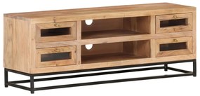 Comoda TV, 110x30x40 cm, lemn masiv de acacia