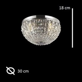 Plafonier cristal Venezian diam. 30 cm CALYPSO PL4 066400