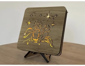 Li-Go 5788/DUB2 - Lampă LED decorativă de masă LED/12W/230V 19x19 cm stejar/Micul Prinț