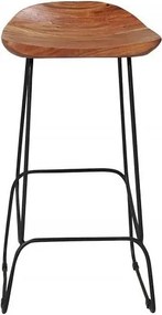 Set 2 scaune de bar cu sezut din lemn, Mammut 85cm