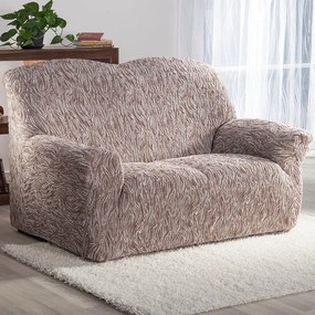 decoDoma Huse care se întind foarte bine 3D FUSTA bej fotoliu dublu (l. 140 - 180 cm)