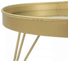 Suport pentru reviste auriu din metal, ∅ 31 cm, Glam Gold Mauro Ferretti