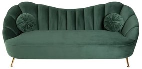 Canapea cu forma curbata Arielle 220cm, verde