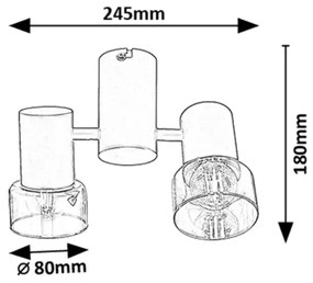 Spot Rabalux 73053 HATICE 2xE14/15W/230V