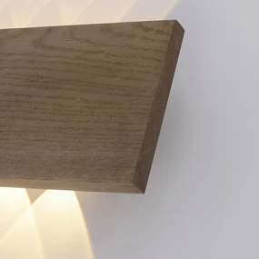 Aplică rustică din lemn 32 cm inclusiv LED 6 lumini - Ajdin