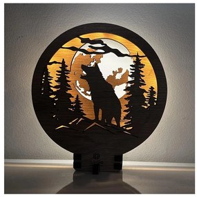 Li-Go 23574/DUB2 - Lampă LED decorativă de masă reglabilă, LED/12W/230V, 20x22 cm, stejar