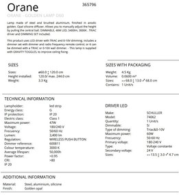 Lustra LED moderna cu telecomanda Orane D60